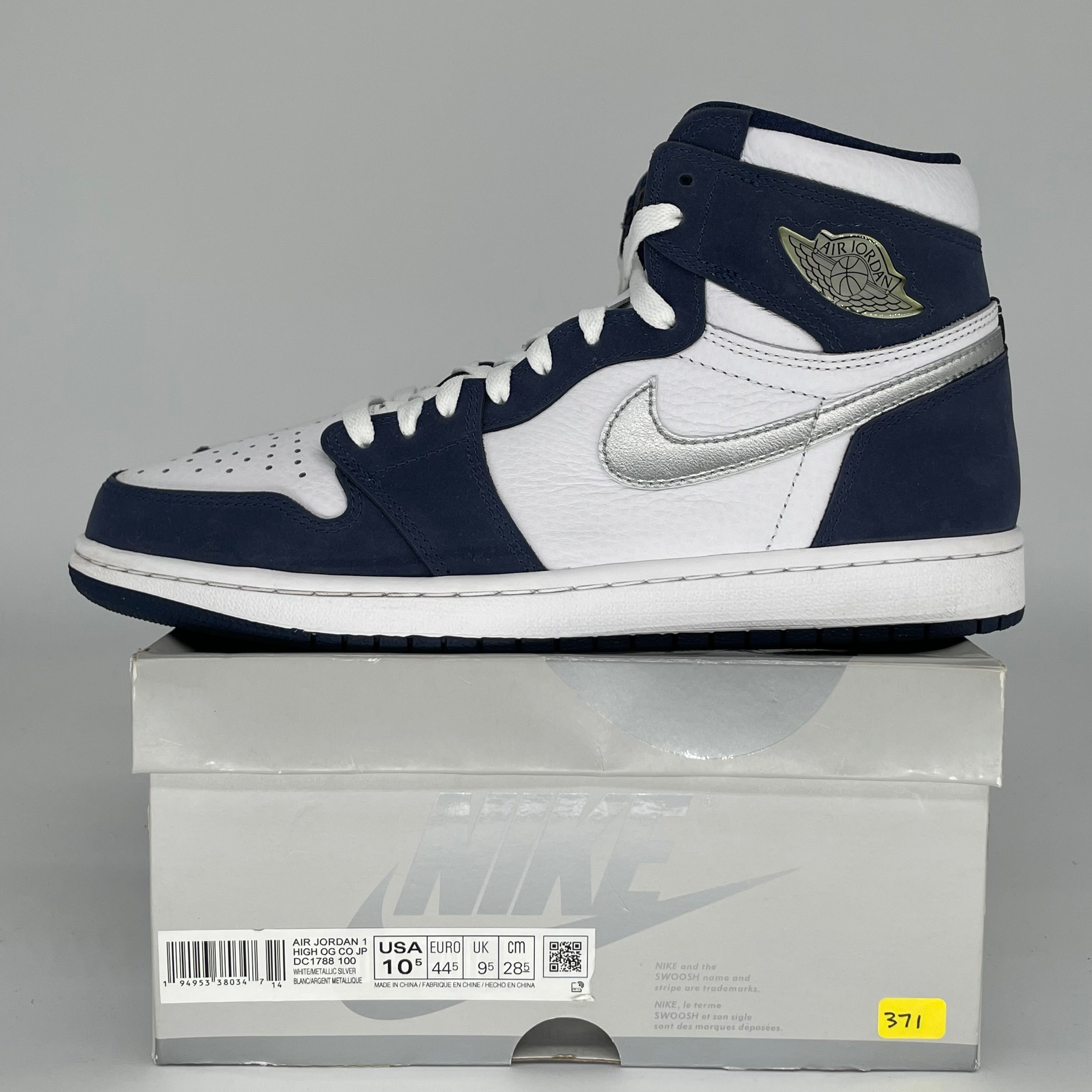AIR JORDAN 1 CO JAPAN MIDNIGHT NAVY - Men's Basketball Shoes Size 10.5 (DC1788-100) - Authentic Retro Sneakers for Streetwear & Casual Fashion