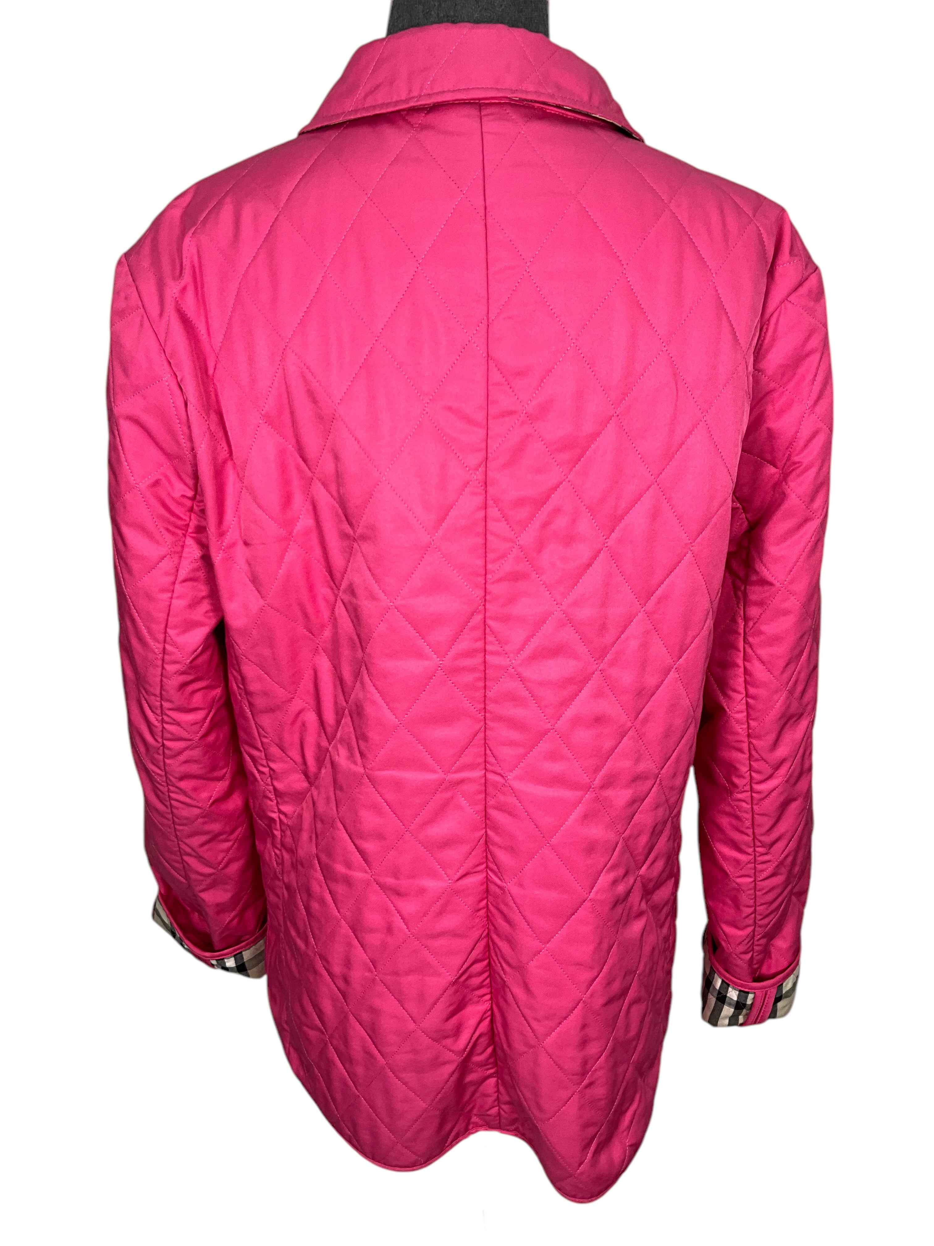 Burberry London Diamond Quilted Jacket for Women - Size Large (L) | Water-Resistant Luxury Coat for Fall & Winter | Perfect for Office, Travel & Outdoor Activities