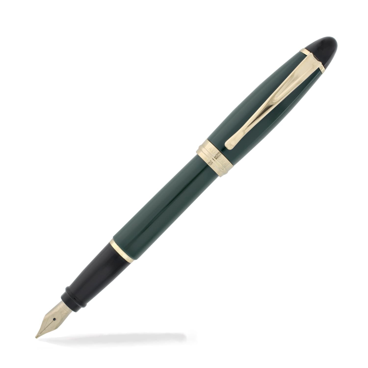 Aurora Ipsilon Green Resin Fountain Pen - Premium Writing Instrument for Calligraphy, Note Taking & Gift Giving