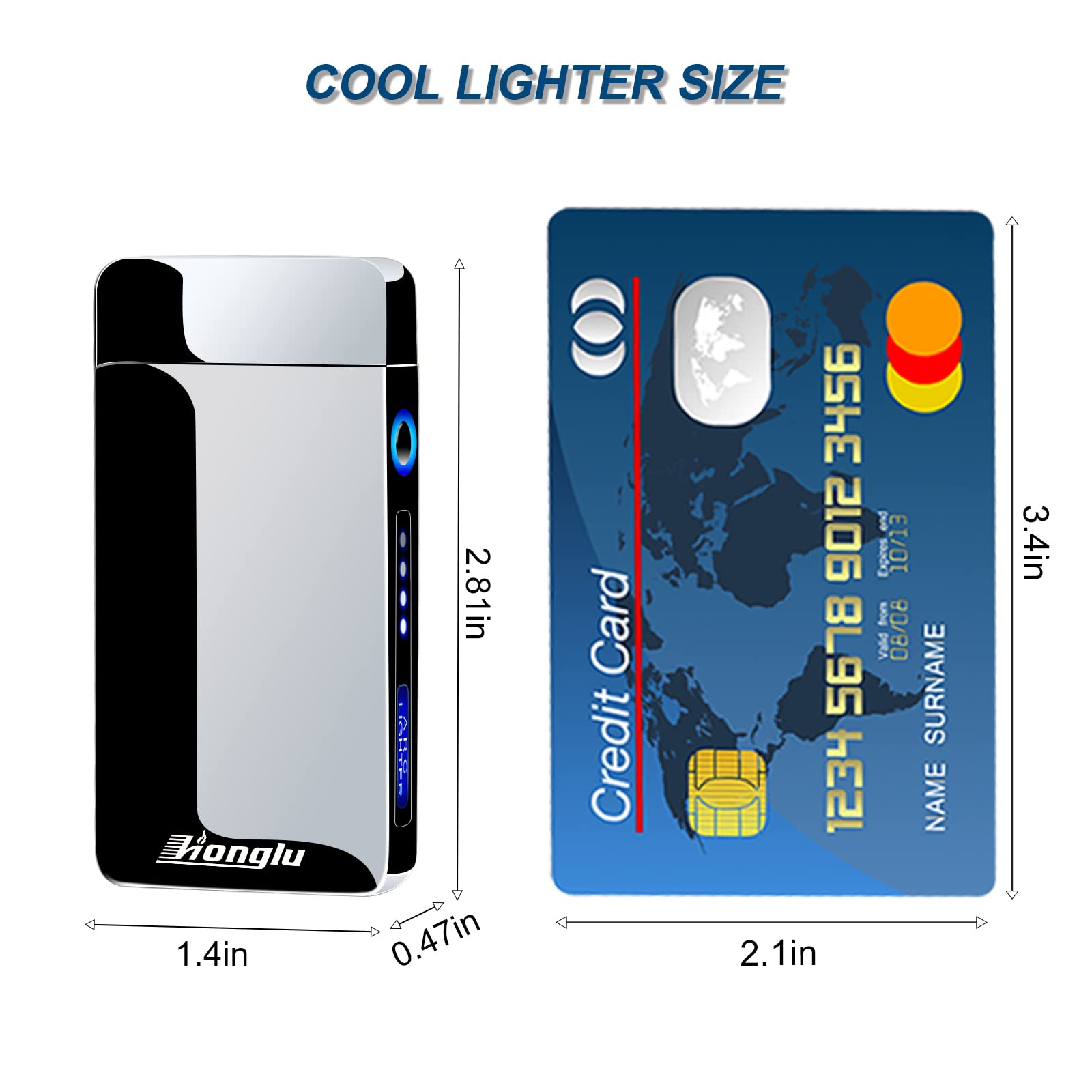 USB Rechargeable Windproof Electric Lighter - Dual Arc Plasma Lighter for Candles, BBQ, Camping & Fireworks | LED Power Display | Perfect for Outdoor Adventures & Emergency Use (Black)