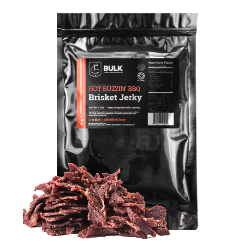Premium Bulk BBQ Brisket Beef Jerky - High Protein, Low Carb, Gluten-Free Snack for Camping, Hiking & Road Trips