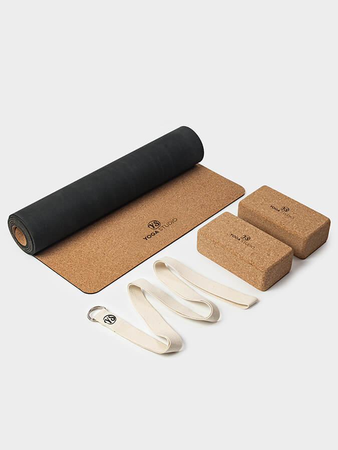 Eco-Friendly Cork Yoga Mat Set for Beginners - Non-Slip, Sustainable Yoga Mat with Strap for Home & Studio Practice - Perfect for Yoga, Pilates, and Meditation