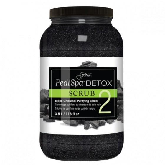 GENA PEDI SPA Detox Scrub with Charcoal - Step 2 Foot Exfoliator for Soft & Smooth Feet | Perfect for At-Home Pedicures & Foot Care Routines