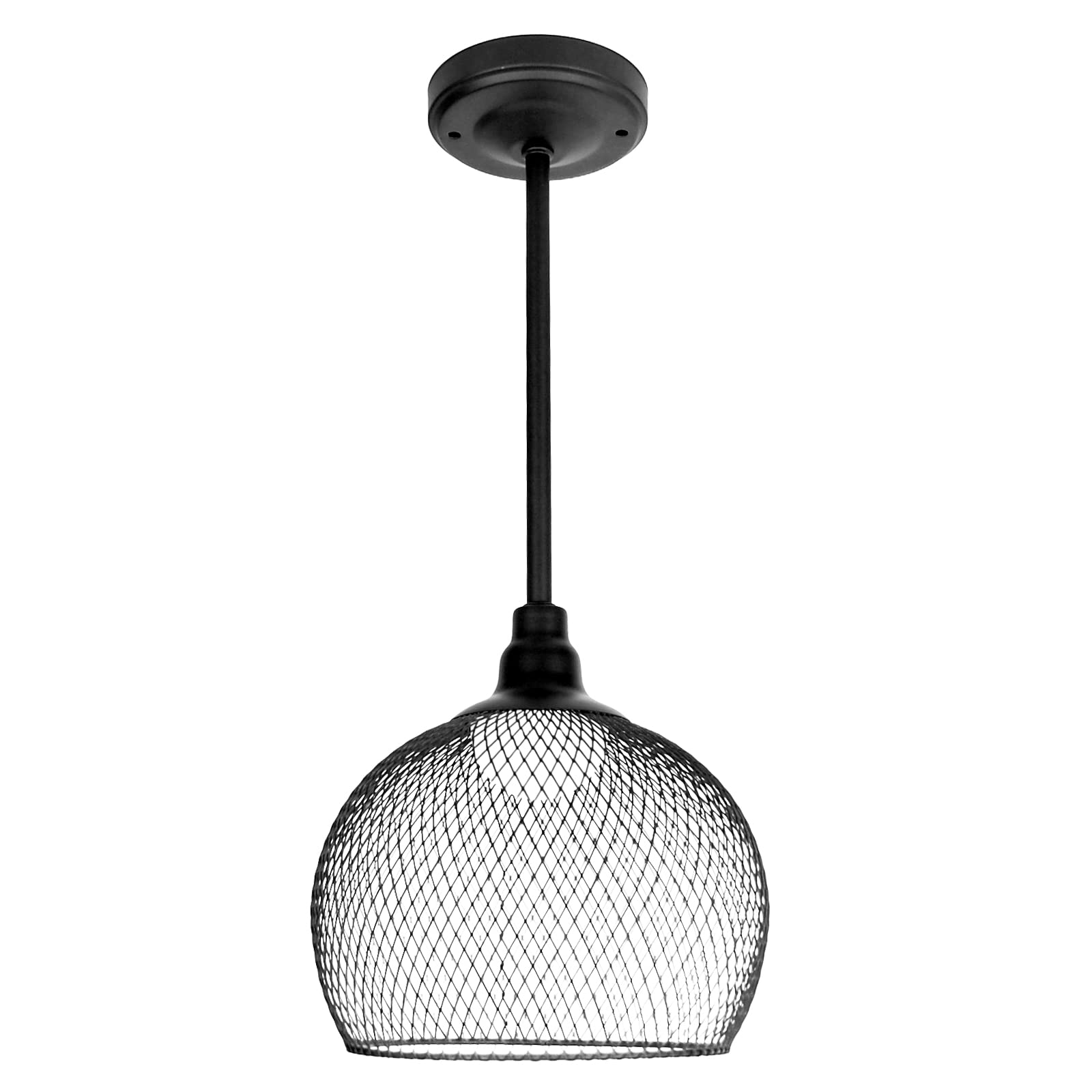 12V DC RV LED Pendant Light with Cage Shade - Matte Black Automotive & Kitchen Lighting for RV, Camper, Dining Room & Home Decor | No Switch Included | Energy Efficient LED Fixture