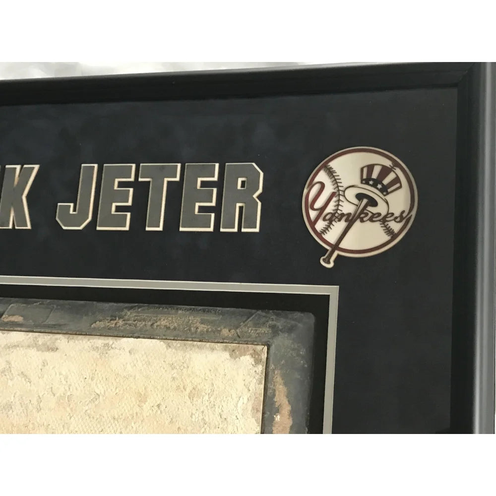 Derek Jeter Final Season Game Used Authentic Home Plate Framed Memorabilia with NY Yankees Steiner MLB COA - Perfect for Yankees Fans, Sports Collectors, and Man Cave Decor