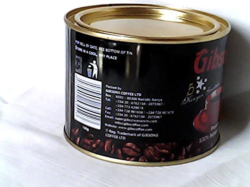 Premium Kenya Coffee - Gibson's Instant Coffee 100g/3.53oz - Rich & Smooth Taste - Perfect for Office, Travel & Home Brewing - 100% Arabica Beans - Quick & Easy Morning Coffee Solution