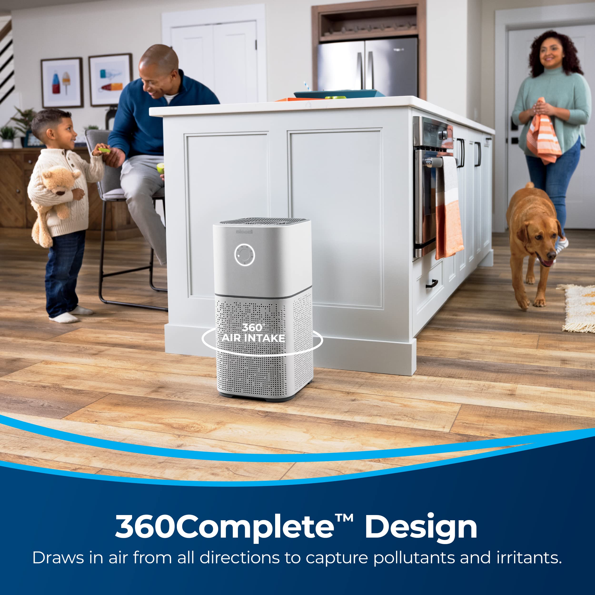 BISSELL Air180 Air Purifier with HEPA Filter - Quiet Home Air Cleaner for Allergies, Dust, Pet Dander - Perfect for Bedroom, Living Room & Office Use