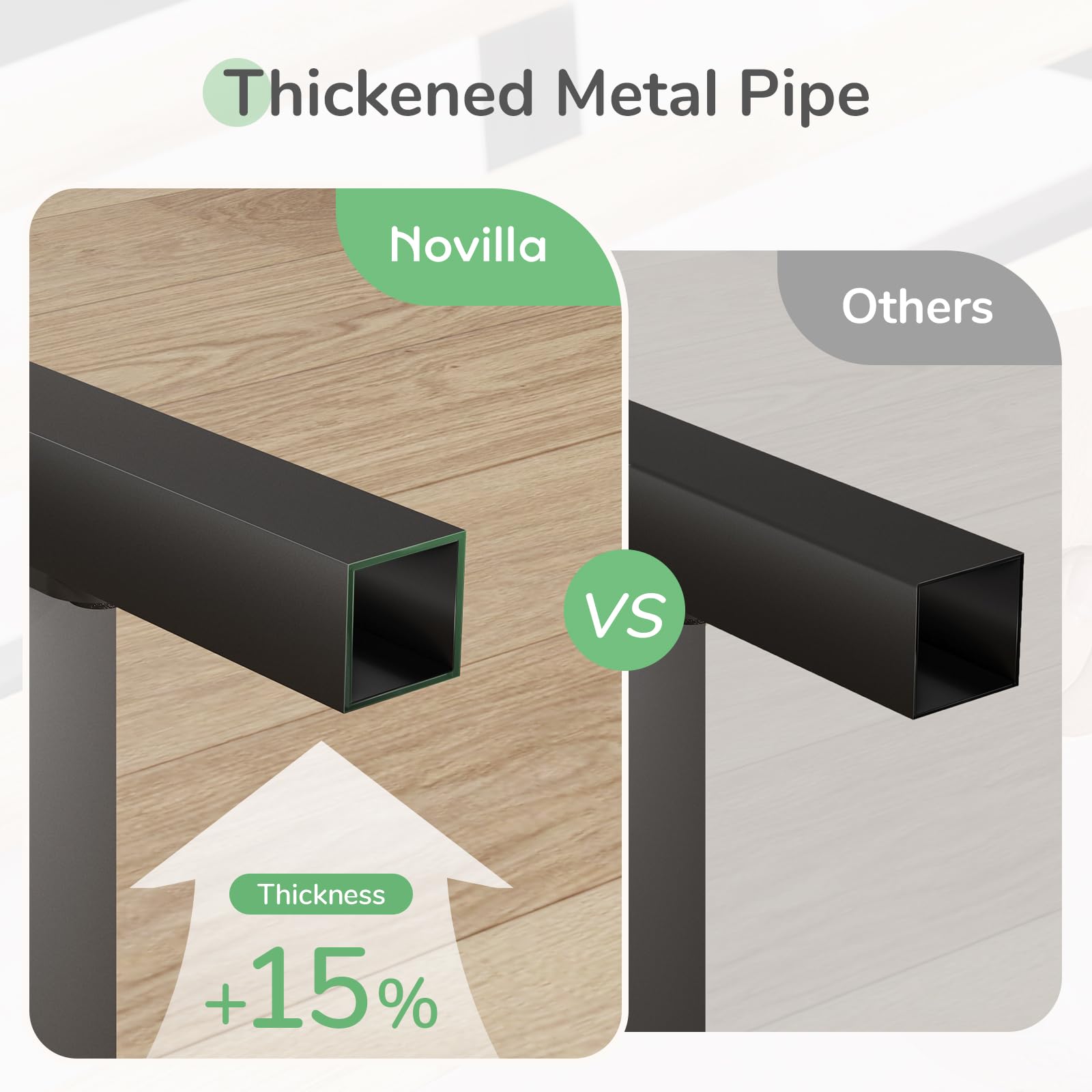 Novilla Queen Size Metal Platform Bed Frame with Wood Slats - Sturdy & Durable Steel Frame, No Box Spring Needed - Easy Assembly in Dark Black - Perfect for Modern Bedrooms & Guest Rooms