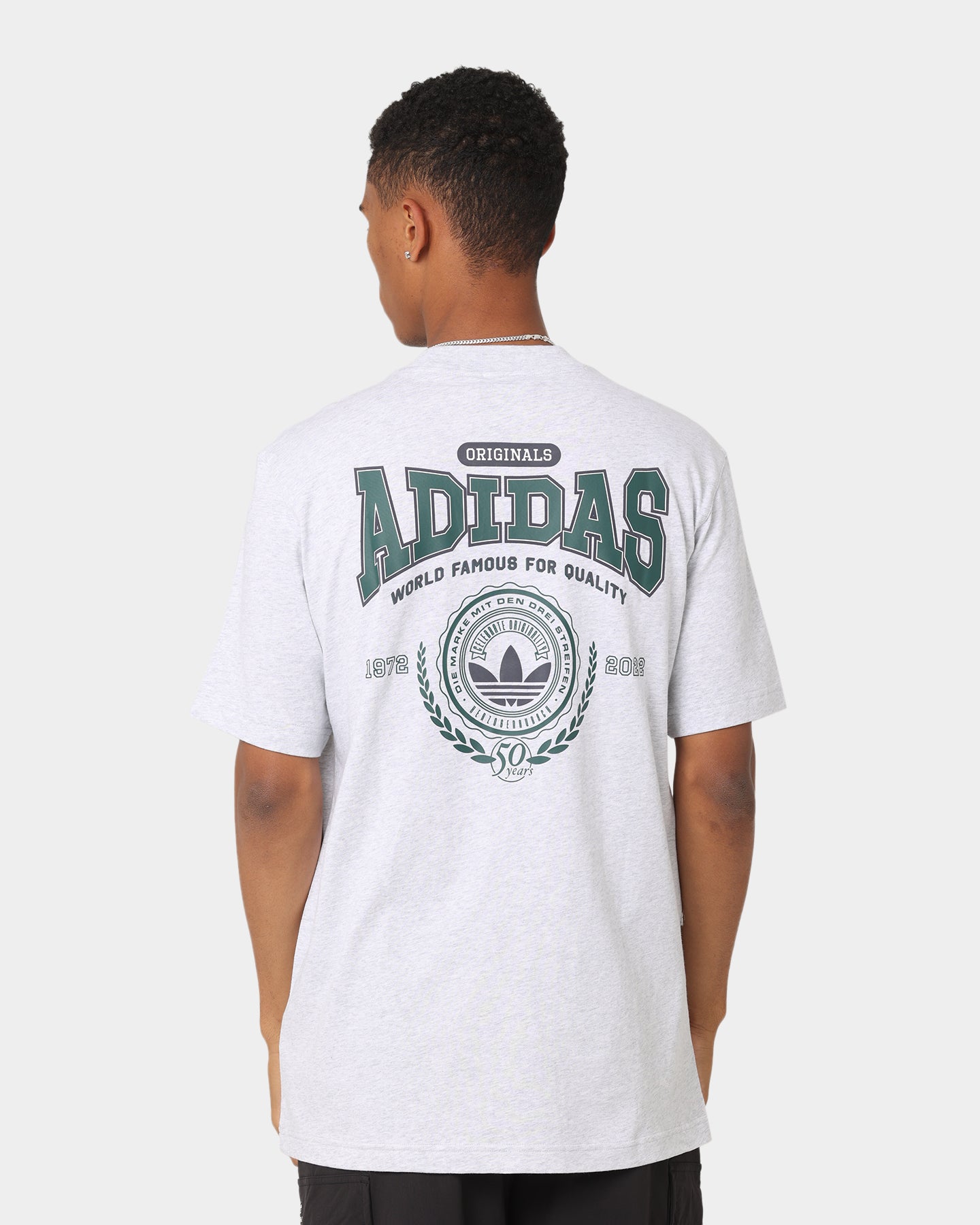Adidas Varsity Loose Fit T-Shirt for Men - Magic Beige Cotton Casual Tee - Perfect for Gym, Streetwear & Everyday Comfort
