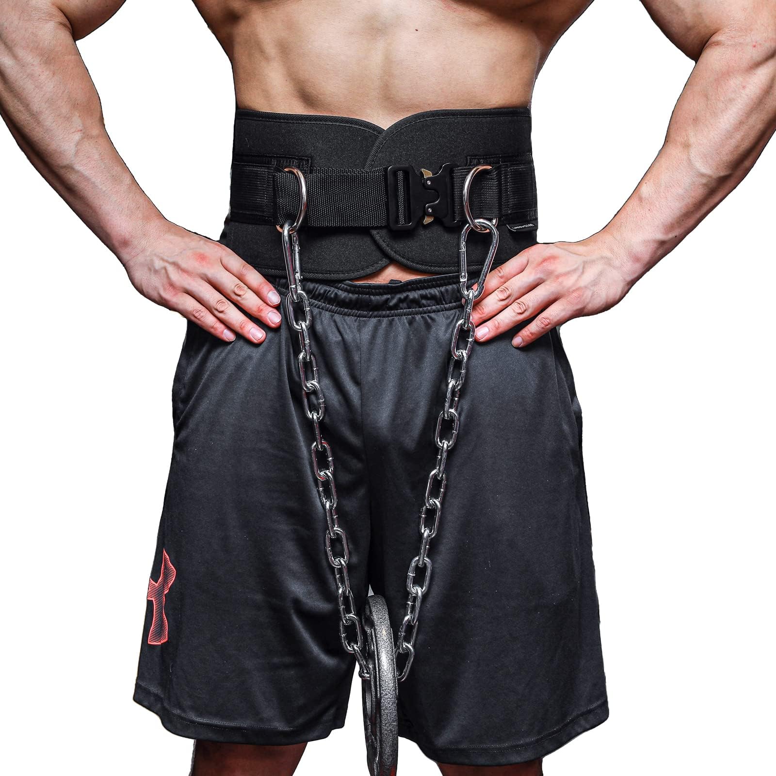 MANUEKLEAR Quick Locking Dip Belt - Heavy Duty Weightlifting Belt for Men & Women - 40 Inch Chain Powerlifting Belt for Gym & CrossFit Training