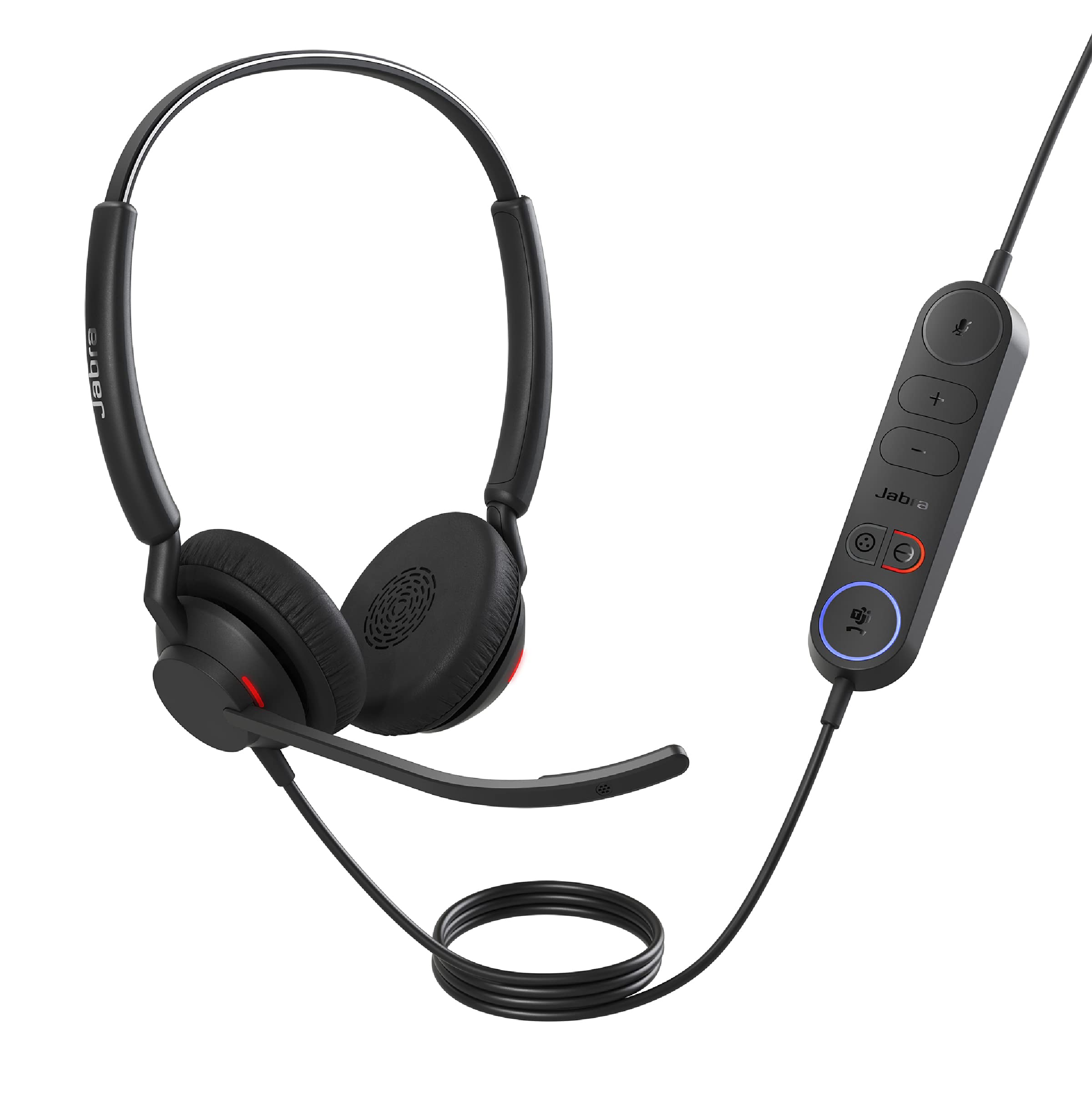 Jabra Engage 40 Wired Stereo Headset with Noise-Cancelling Mic - USB-A Office Headphones for Microsoft Teams, Zoom & Call Centers | Lightweight Design, Inline Call Control | Perfect for Remote Work & Business Communications