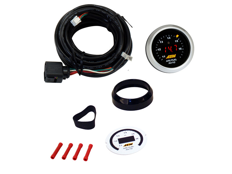 AEM Digital Wideband UEGO Air Fuel Ratio Gauge Kit - No Sensor Included | High Performance O2 Monitor for Racing, Tuning & Diagnostics