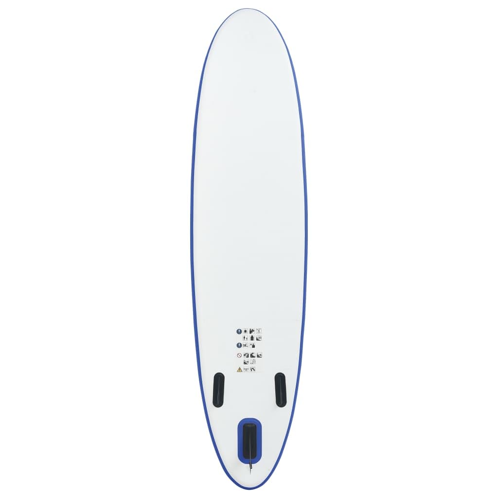 Best Inflatable Stand Up Paddle Board Set - SUP Board with Adjustable Paddle, Removable Fin, Hand Pump & Carry Bag for Adults - Perfect for Lakes, Rivers & Ocean Recreation - Blue & White Design