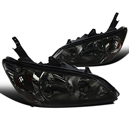 Honda Civic JDM 2/4 Door Smoke Lens Headlights Pair - Left & Right Side Replacement for Improved Night Visibility - Perfect for Street Racing & Car Customization