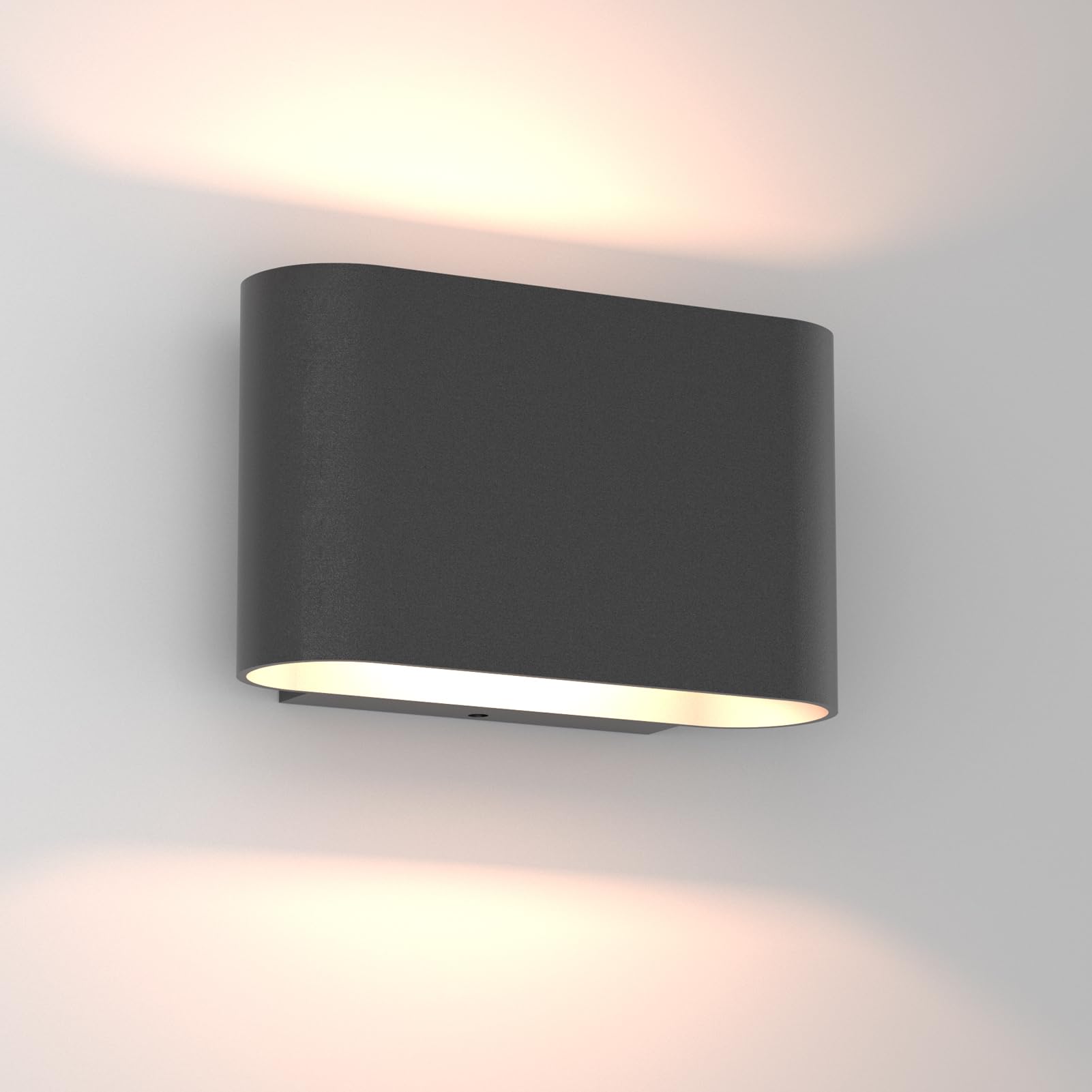 Aipsun Black LED Wall Sconces 1 Pack - Modern Hardwired Up/Down Wall Lights for Living Room, Bedroom, Hallway - Warm White 3000K with G9 Bulbs - Perfect for Ambient Lighting and Home Decor