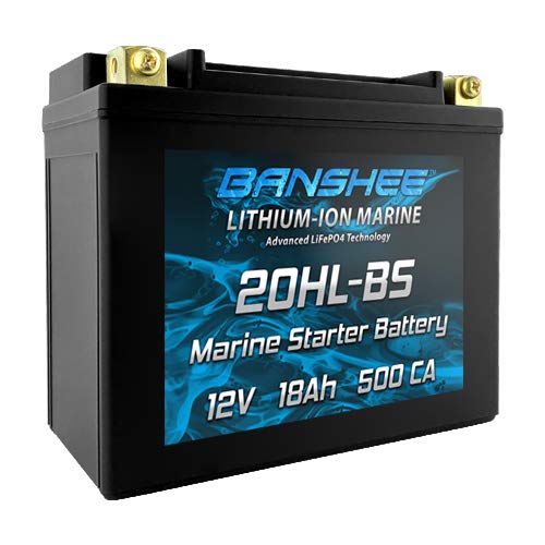 Banshee Starter Battery for Mercury Outboard Motors 25HP or Less - Reliable Marine Power for Fishing Boats, Pontoon Boats & Small Watercraft