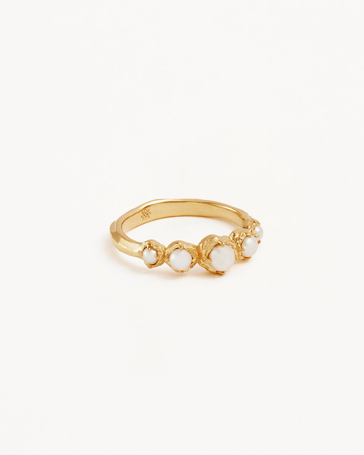 18K Gold Vermeil Peace Within Ring - Dainty Stackable Minimalist Jewelry for Women, Gift for Her - Perfect for Meditation, Yoga & Everyday Wear