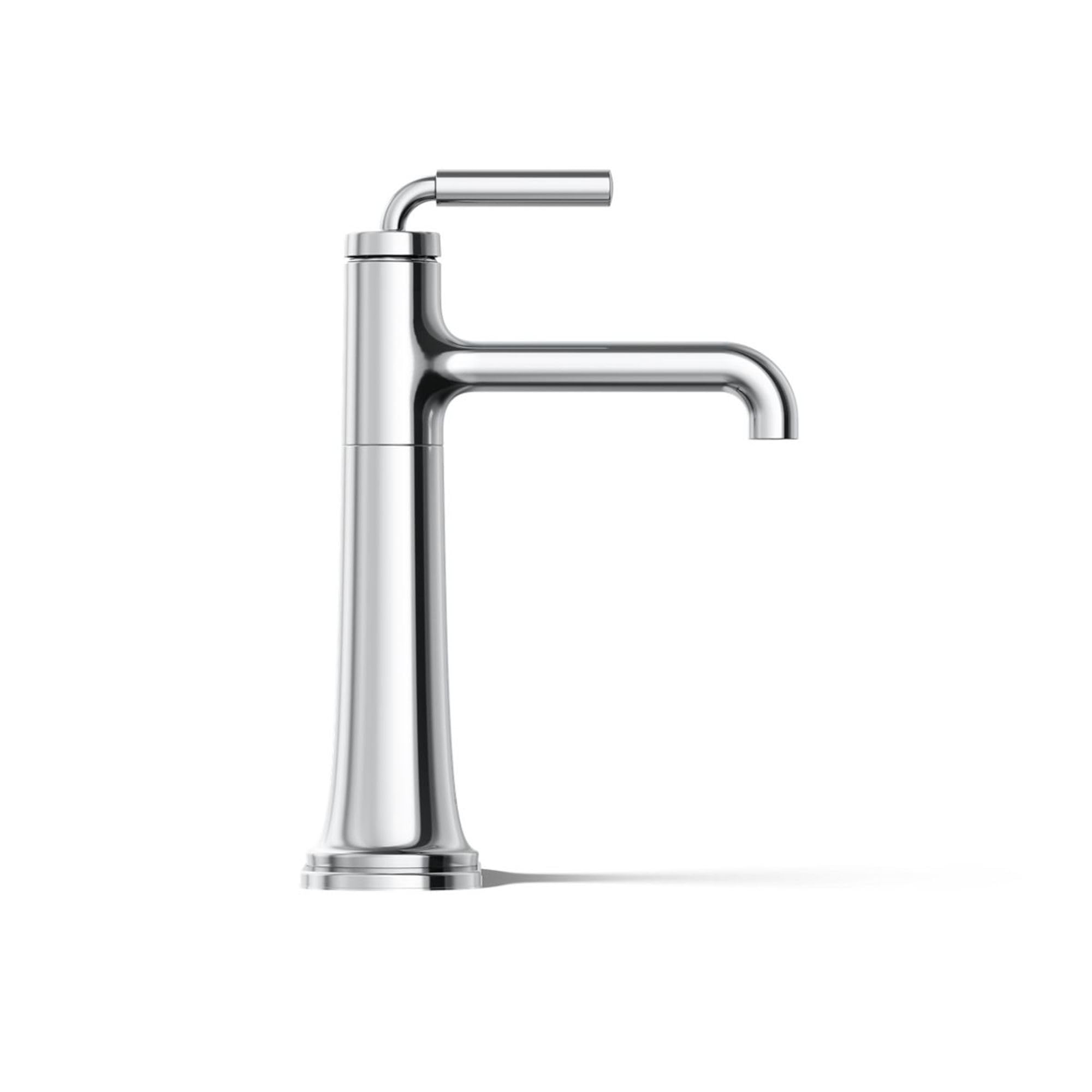 High Flow 1.2 GPM Single Handle Bathroom Sink Faucet - Modern Tall Spout Design for Vanity & Powder Room Installation