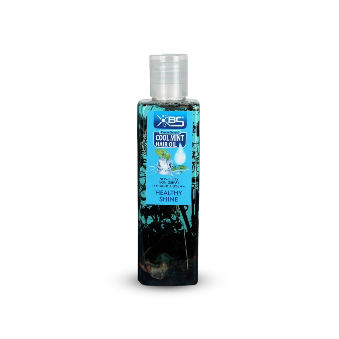 XBS Hair Shining Oil - Anti Dandruff Treatment for Healthy Scalp, Adds Shine & Promotes Hair Growth - Cool Mint Scented Hair Care for Daily Use & Styling
