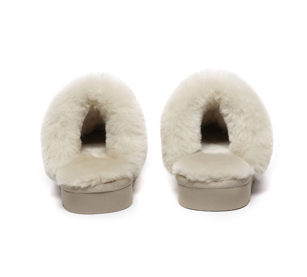 Premium Australian Shepherd UGG Slippers - Genuine Sheepskin Wool Indoor/Outdoor House Shoes for Women & Men - Cozy Winter Home & Travel Comfort