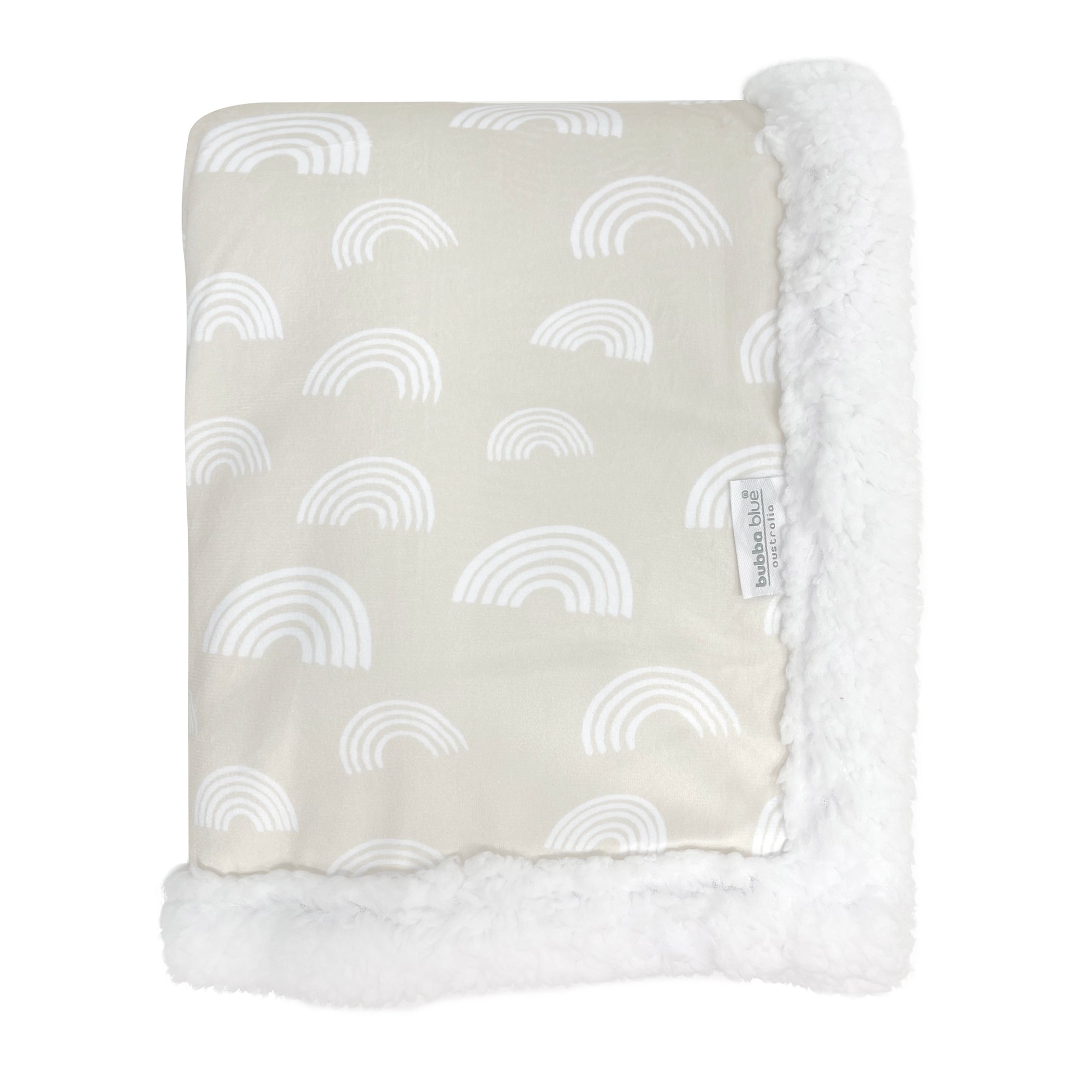 Nordic Velour Cuddle Blanket with Soft Fleece Lining - Sand Rainbow Color Cozy Throw for Bed, Sofa & Winter Nights - Perfect for Home, Office and Gift Giving