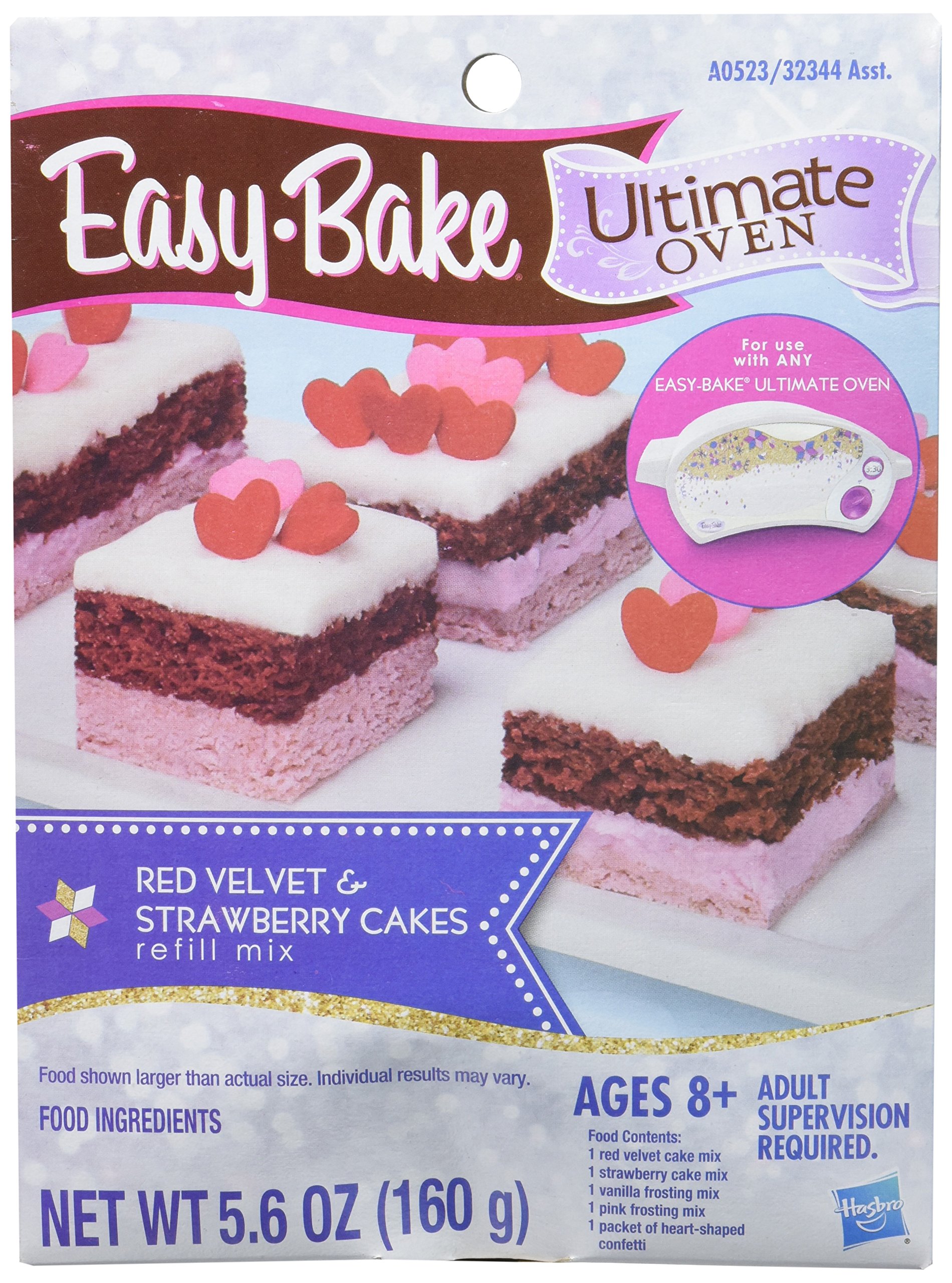 Easy-Bake Ultimate Oven Refill Pack - Red Velvet & Strawberry Cake Mixes for Kids | Perfect for Birthday Parties, Baking Activities & Family Fun