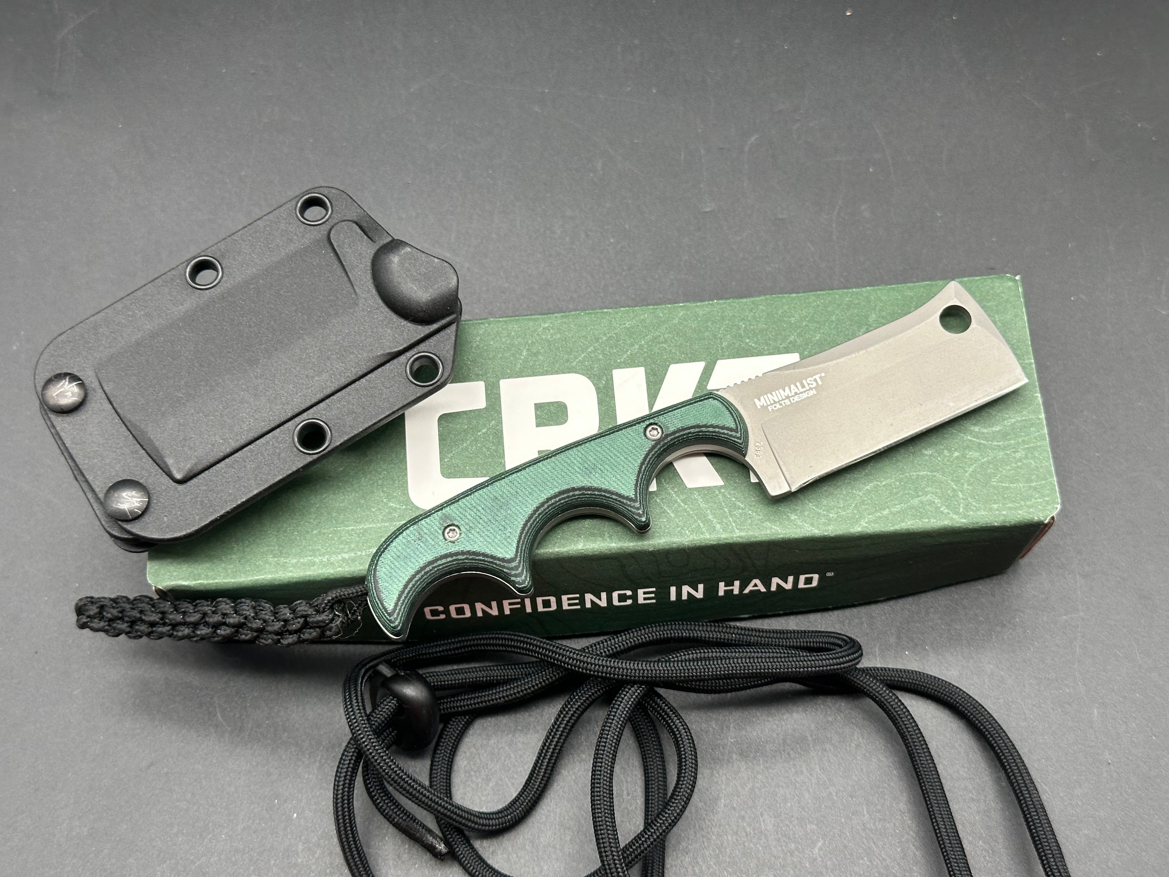 CRKT Folts Minimalist 2383 Compact Fixed Blade Knife - EDC, Outdoor Survival & Camping Tool