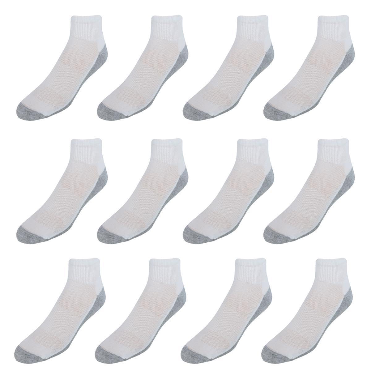 Hanes Men's X-Temp Cushioned Ankle Socks 12-Pack - Moisture-Wicking Athletic Socks for Running, Gym & Everyday Comfort