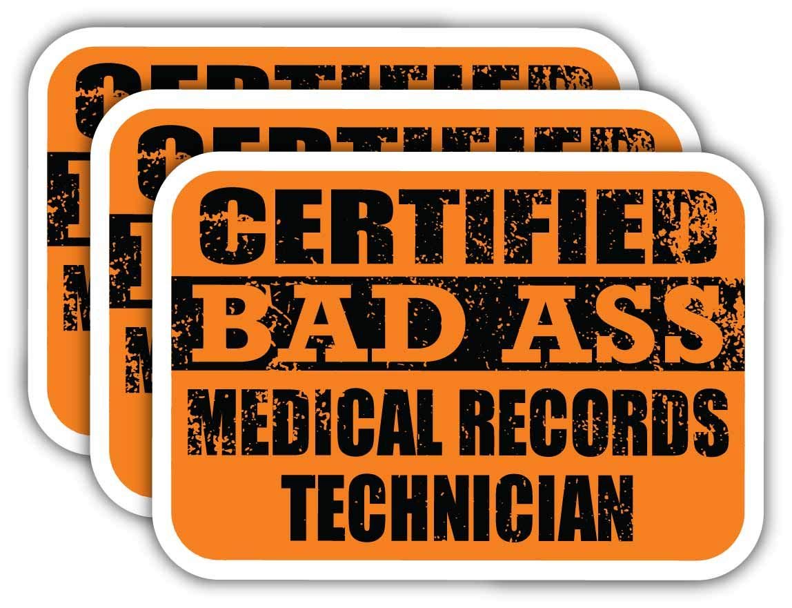 Certified Medical Records Technician Stickers - Funny Job Gift for Laptops & Cars