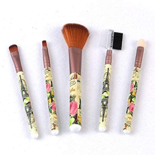 SIYAA 5-Piece Professional Makeup Brush Set - Soft Synthetic Bristles for Foundation, Blending & Eyeshadow - Perfect for Women & Teens (Multicolor) | Ideal for Daily Makeup, Travel & Professional Use
