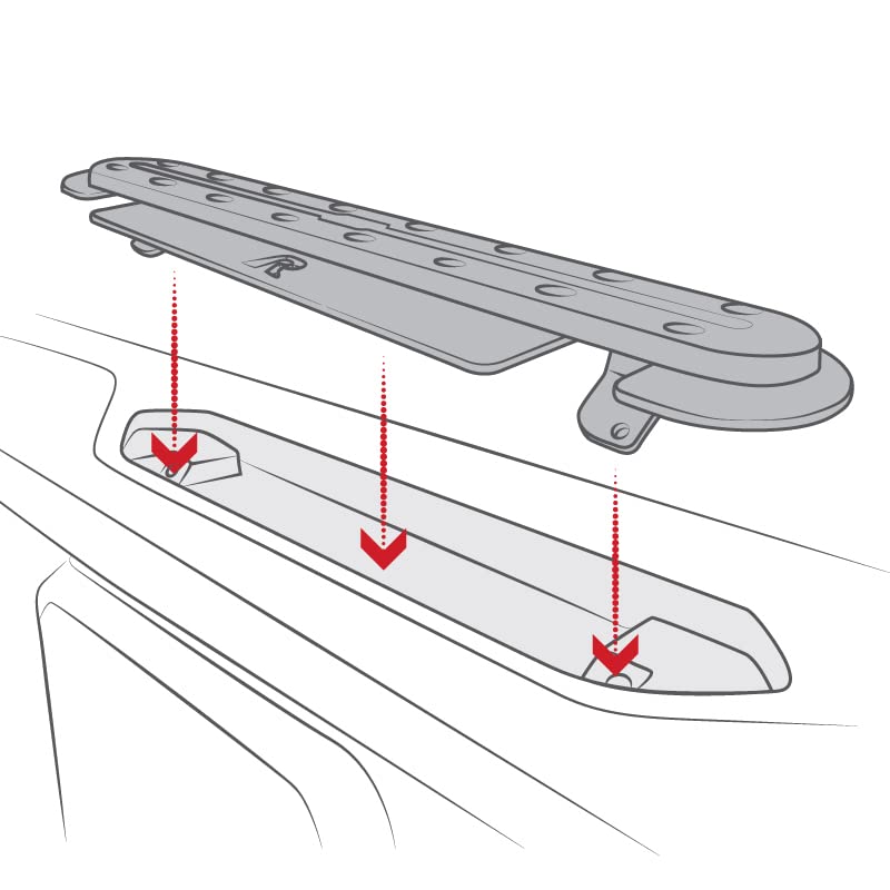 RAM Mounts Tough-Track for 2018-2023 Jeep JL/JLU/Gladiator RAM-DT-204-TRACK-A12U | Compatible with RAM Track Ball Bases | Off-Road & Adventure Gear Mounting Solution