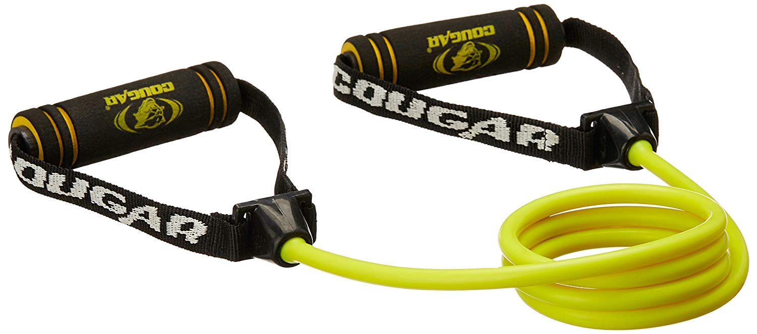 Cougar Toning Resistance Tube with Handles - Heavy Duty Exercise Band Set for Home & Gym Workouts - Medium Strength Fitness Tube for Strength Training, Physical Therapy & Full Body Toning