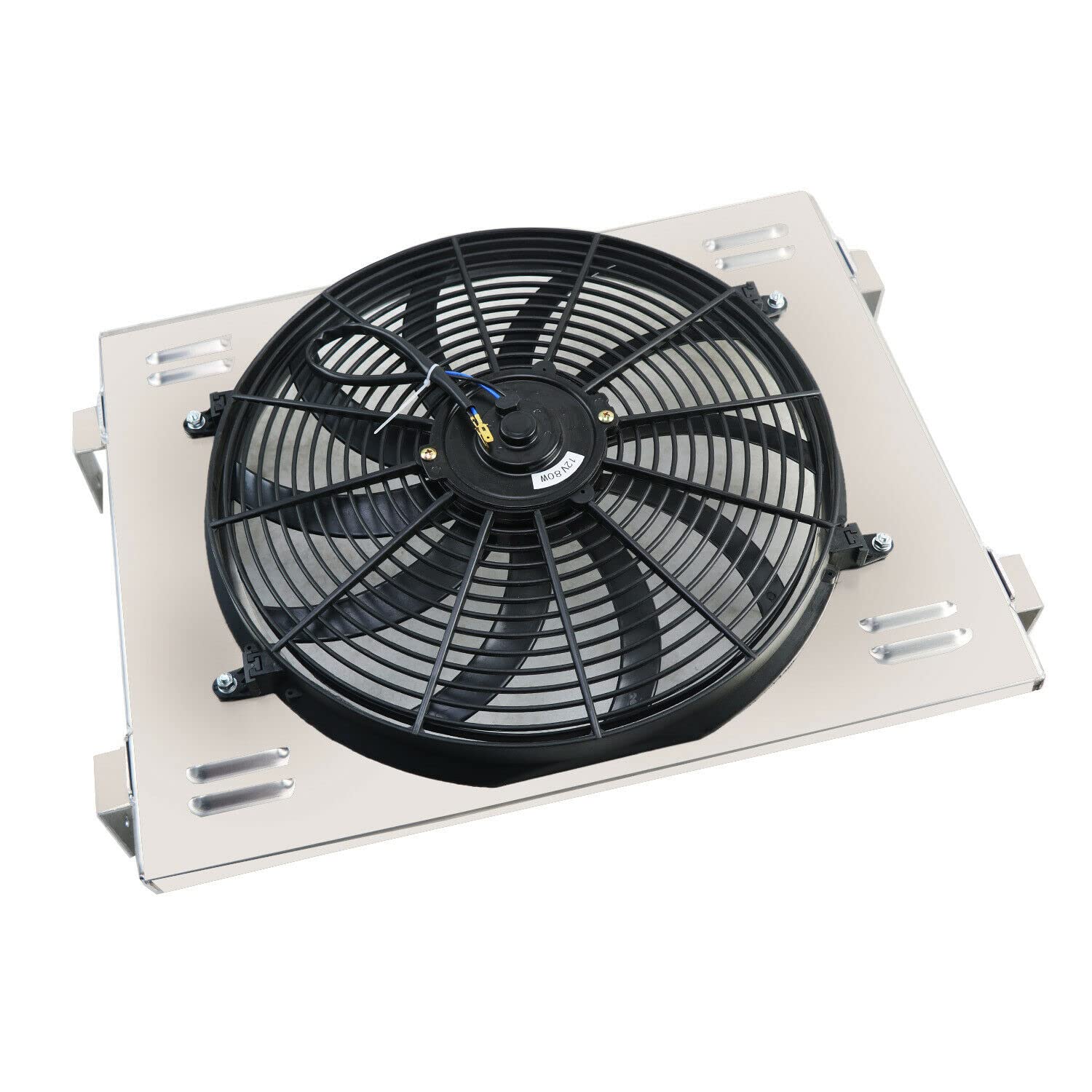 Aluminum 4 Row Radiator Shroud & Fan Kit for 1955-1957 Chevy Bel Air 3.8L 3.9L 4.3L 4.6L L6 V8 - Perfect Cooling Upgrade for Classic Car Restoration & Hot Rod Builds
