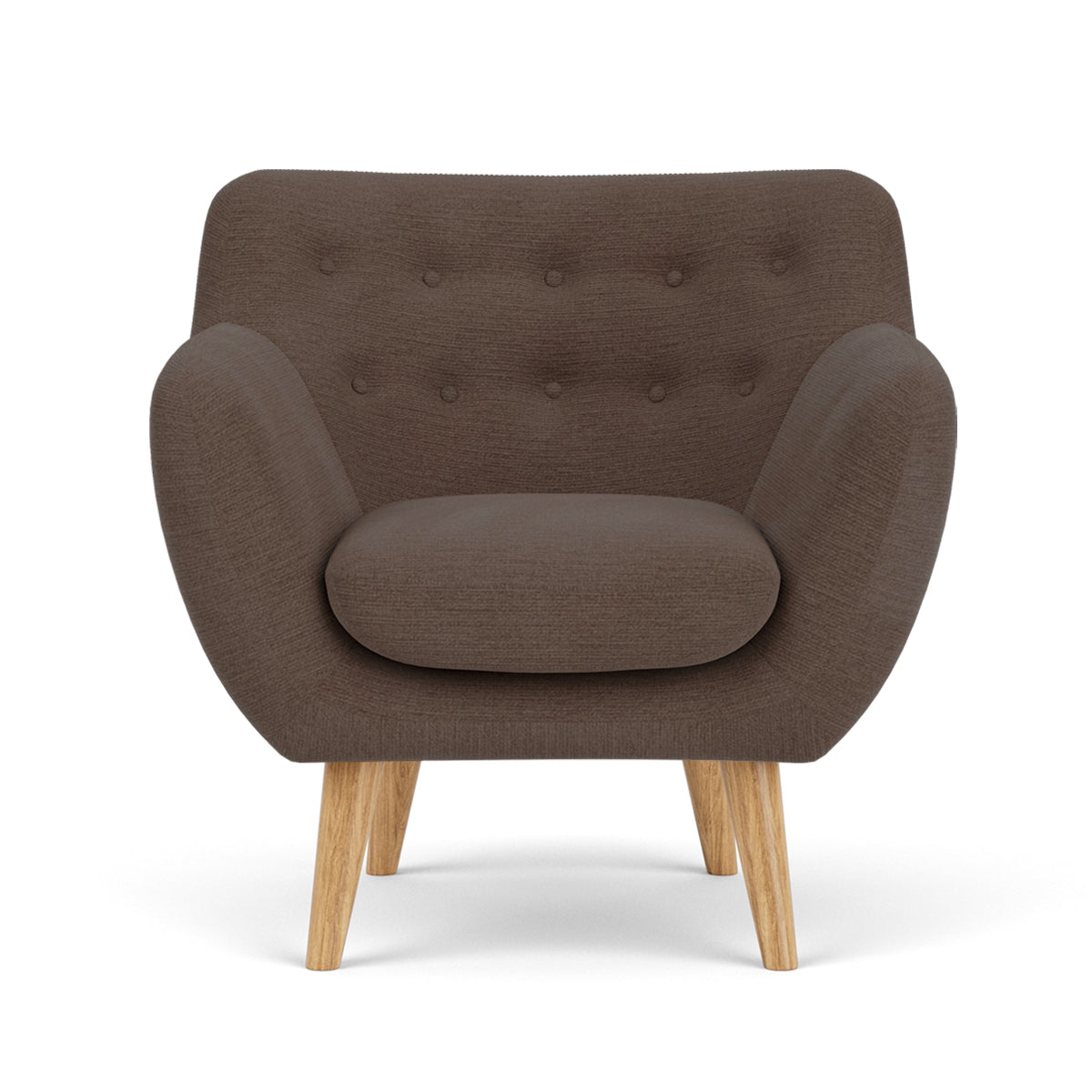 Anne Fabric Armchair - Modern Upholstered Accent Chair for Living Room, Bedroom & Office - Comfortable Lounge Chair with Sturdy Wooden Legs (Perfect for Reading, Relaxing & Home Decor)