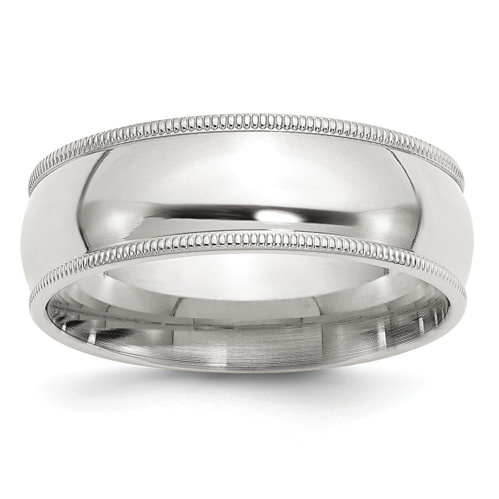 925 Sterling Silver 7mm Milgrain Comfort Fit Wedding Band Ring for Men & Women - Elegant & Durable Wedding, Engagement, Anniversary Jewelry Gift for Him & Her