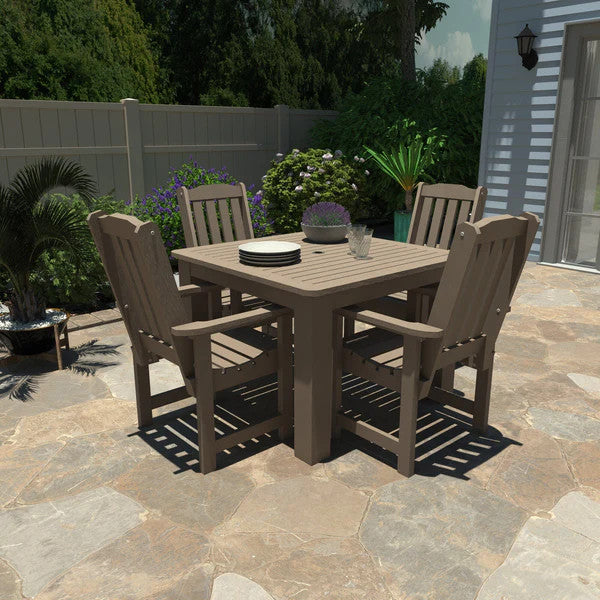 Lehigh 5-Piece Square Patio Dining Set - Outdoor Furniture for Garden, Backyard, and Poolside Relaxation