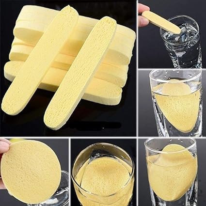 BANIRA Facial Cleansing Sponge Puff - 12PCS Exfoliating Wash Pads for Makeup Removal & Deep Cleaning | Gentle on Skin, Perfect for Daily Face Wash & Beauty Routine