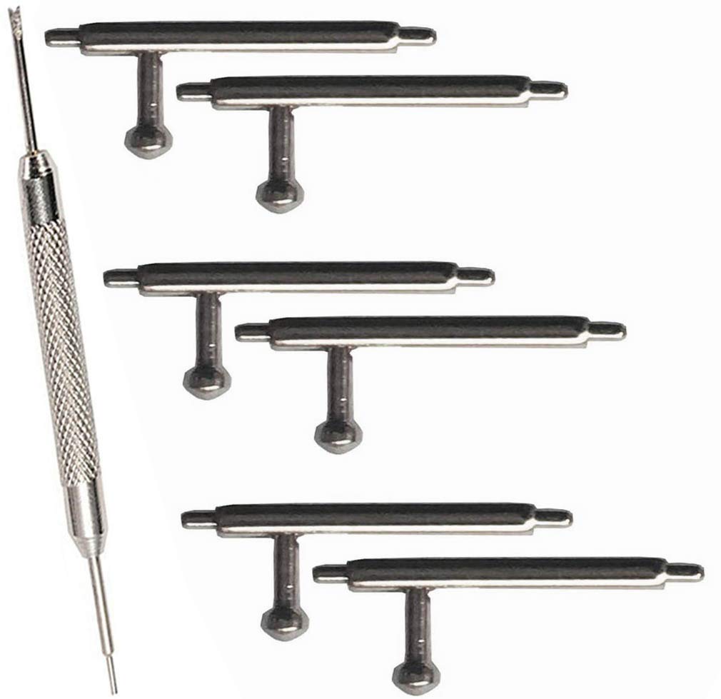 Stainless Steel Quick Release Spring Bars 6PCS - 10mm Watch Band Pins for Fitbit Inspire 2/3/HR & Ace 3 | 1.5mm Diameter with Spring Bar Tool | Easy Watch Band Replacement & Repair Accessories