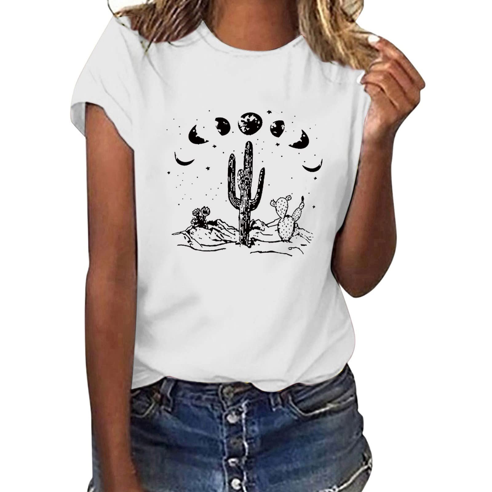 Women's Casual Short Sleeve T-Shirts - Loose Fit Summer Tops with Special Prints | Perfect for Beach Outings, Weekend Wear & Vacation Essentials