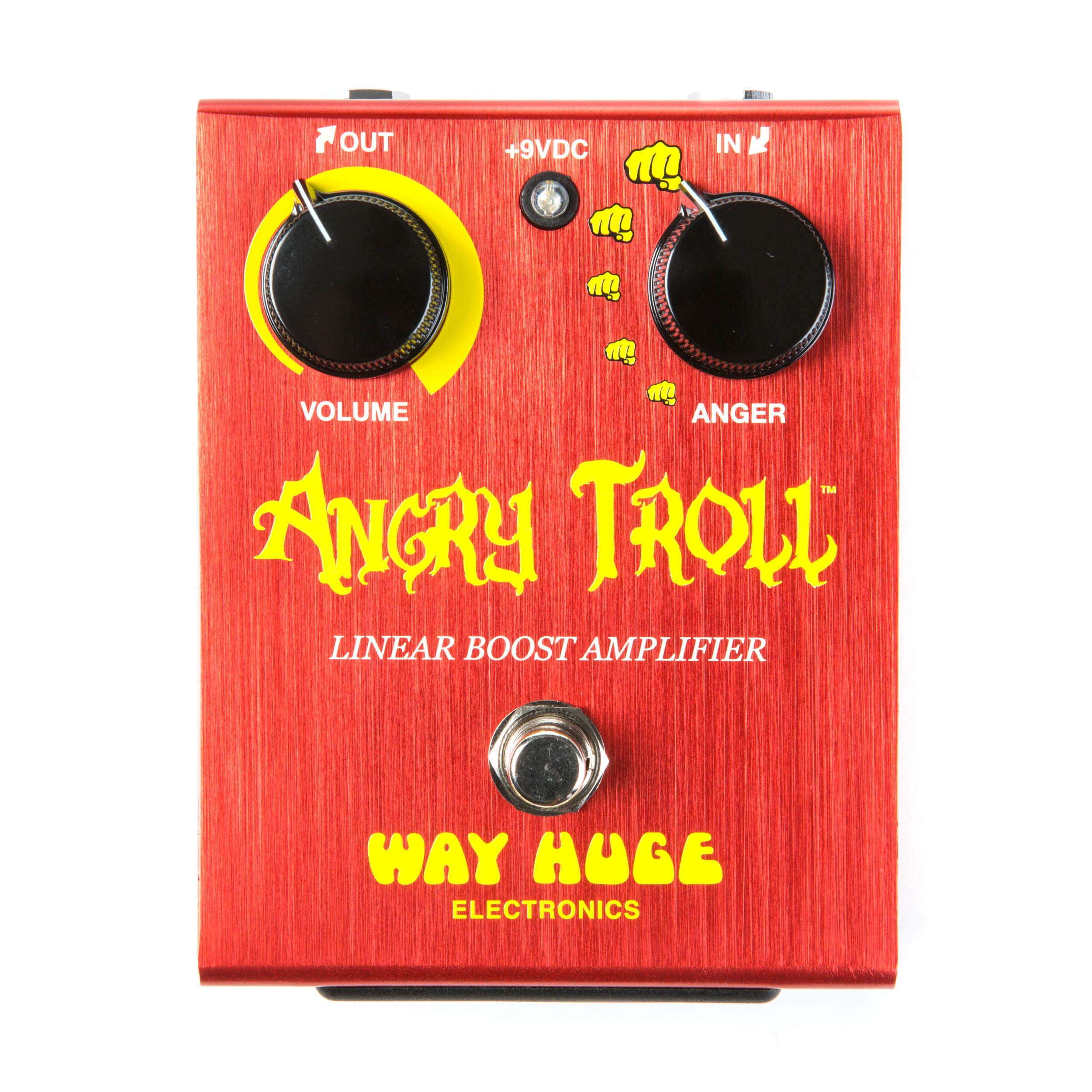 WHE101 Angry Troll Boost Guitar Effects Pedal - High Gain Overdrive for Electric Guitar - Perfect for Rock, Metal & Blues Performances