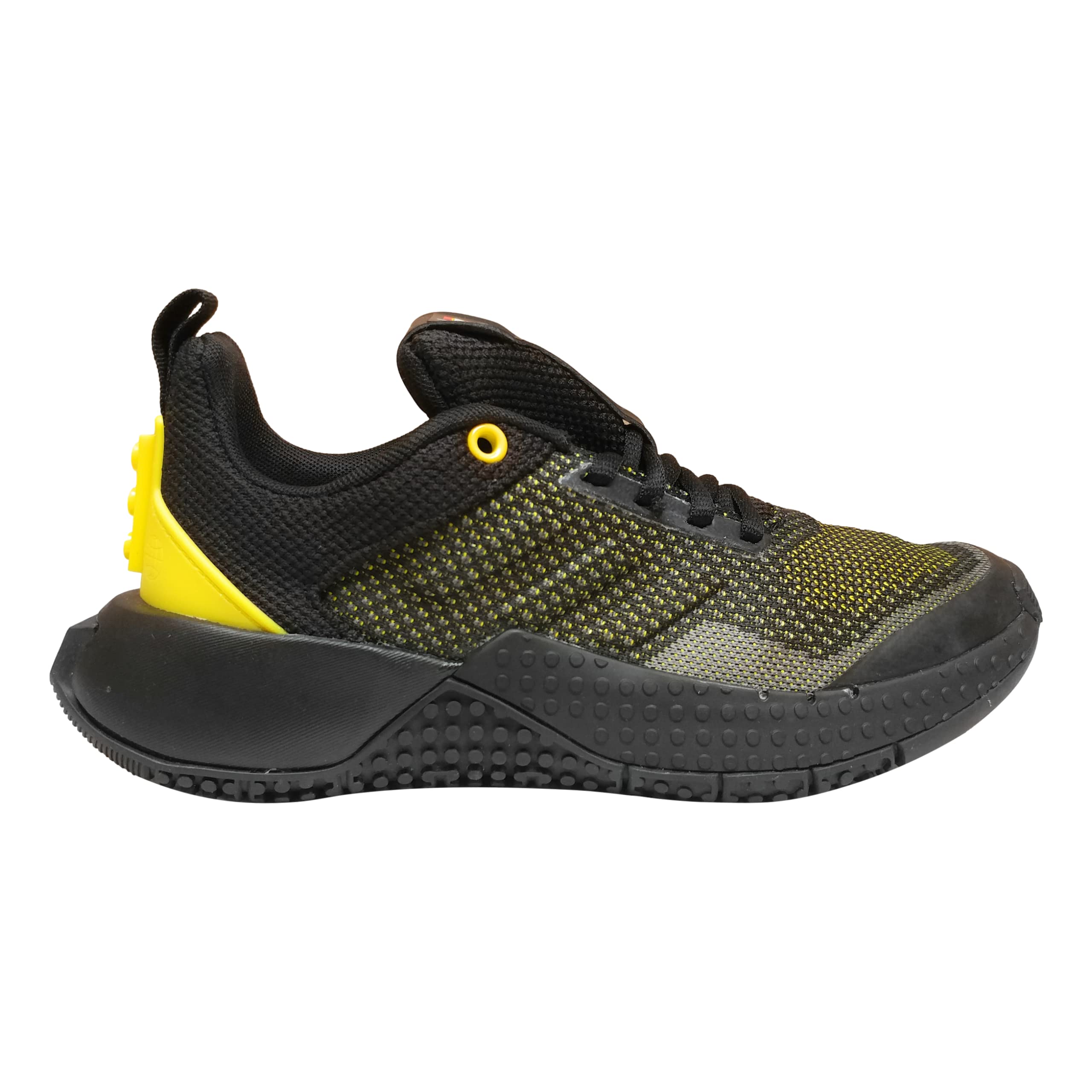 Adidas Lego Sport Pro J Kids Unisex Running Shoes - Black/Yellow, Size 4 | Lightweight Sneakers for Boys & Girls | Perfect for School, Play & Daily Activities