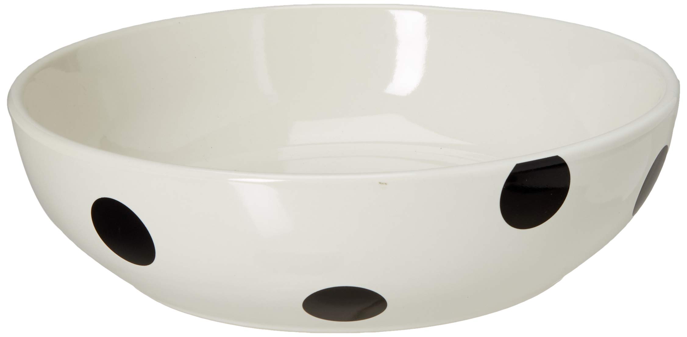 Kate Spade New York Deco Dot Pasta Bowl - White Ceramic Serving Bowl for Pasta, Salad & Soup | Elegant Dinnerware for Home Dining & Entertaining
