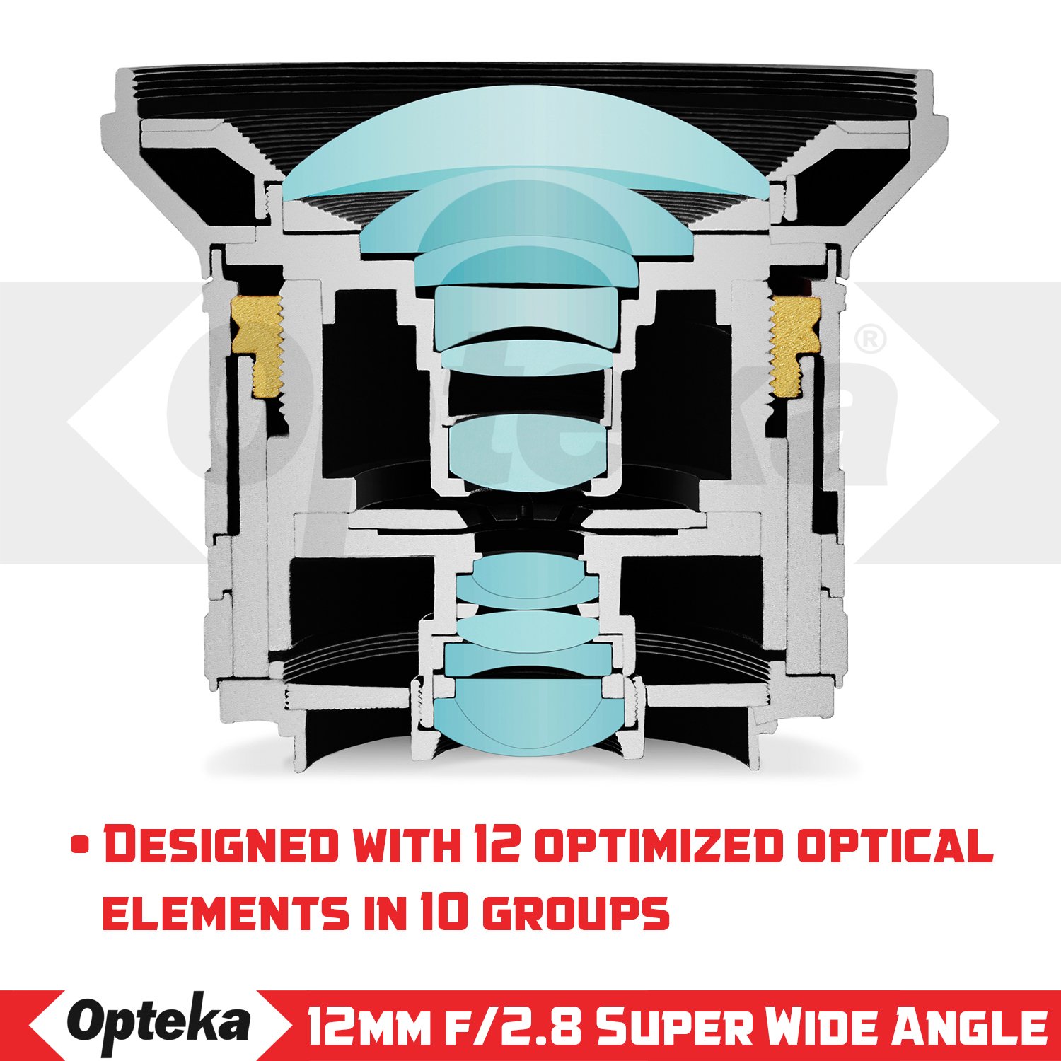 Opteka 12mm f/2.8 HD MC Manual Focus Wide Angle Lens for Sony E Mount APS-C Cameras - Perfect for Landscape, Architecture & Low Light Photography