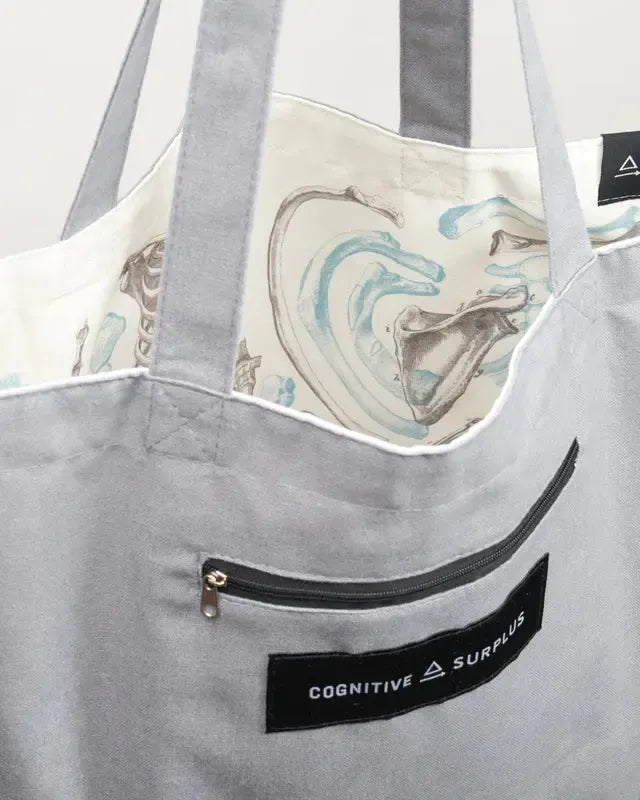 Skeleton Canvas Tote Bag - Durable Eco-Friendly Cotton Shopper with Spacious Design | Perfect for Grocery Shopping, Beach Trips & Everyday Use