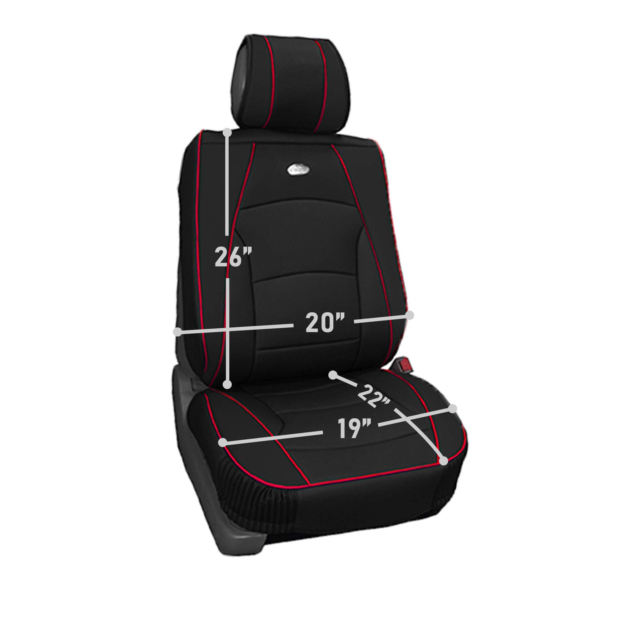 FH Group Pink Deluxe Leatherette Car Seat Cover - Universal Fit Waterproof Seat Protector for Cars, Trucks & SUVs | Premium Auto Accessories for Comfort & Style | Perfect for Daily Commute, Road Trips & Family Travel