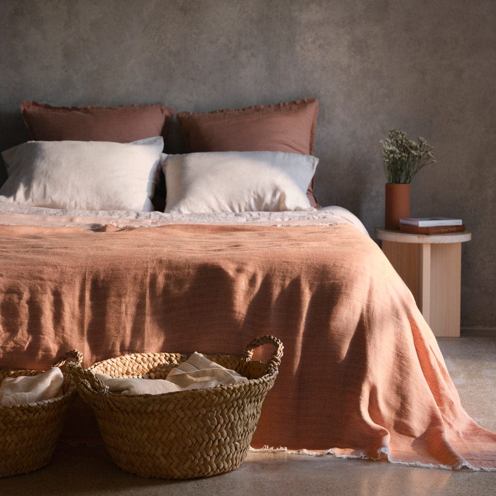 Premium Arya Linen Bed Blanket - Soft & Breathable All-Season Throw - Perfect for Bedroom, Sofa, and Outdoor Picnics
