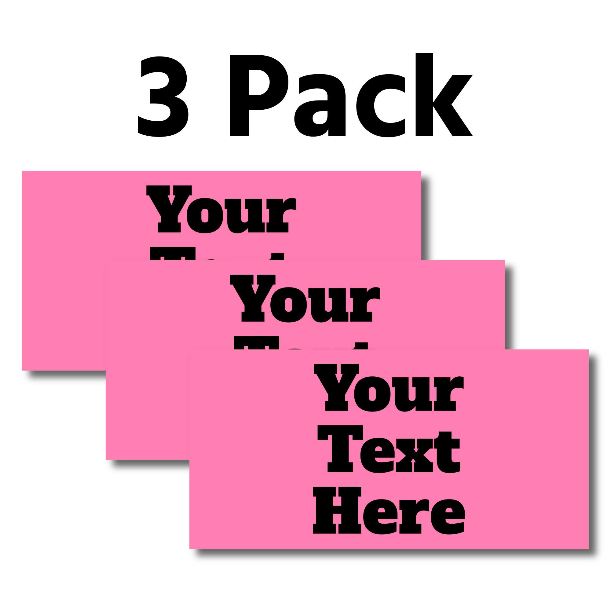 Custom Bumper Stickers - Personalized Car Decals for Trucks & Vehicles - 3 Pack (8
