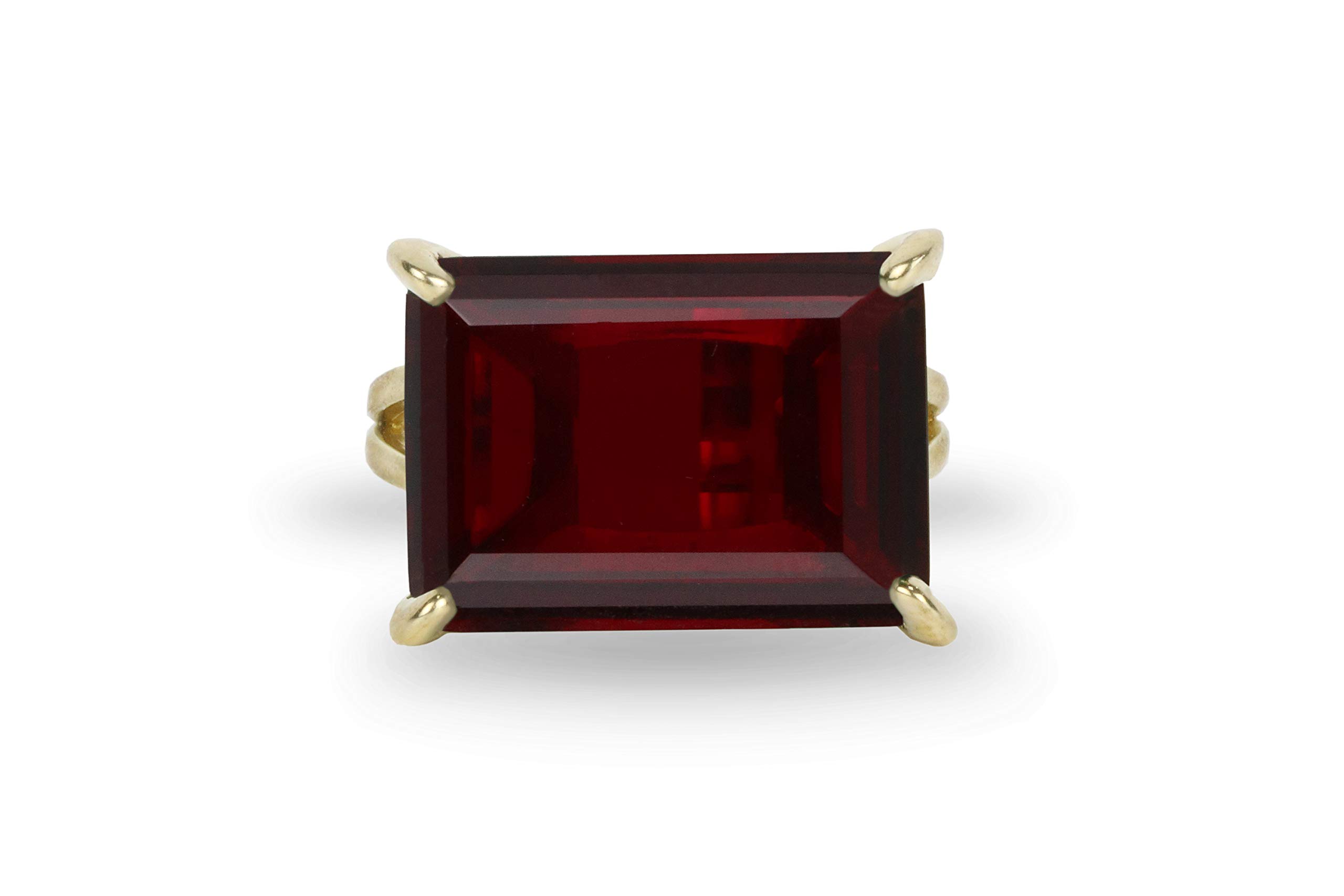 14K Gold Filled Red Garnet Ring - Handmade Birthstone Jewelry for Women | Bold Gemstone Fashion Ring with Custom Engraving | Perfect for Valentine's Day, Anniversary Gifts & Special Occasions