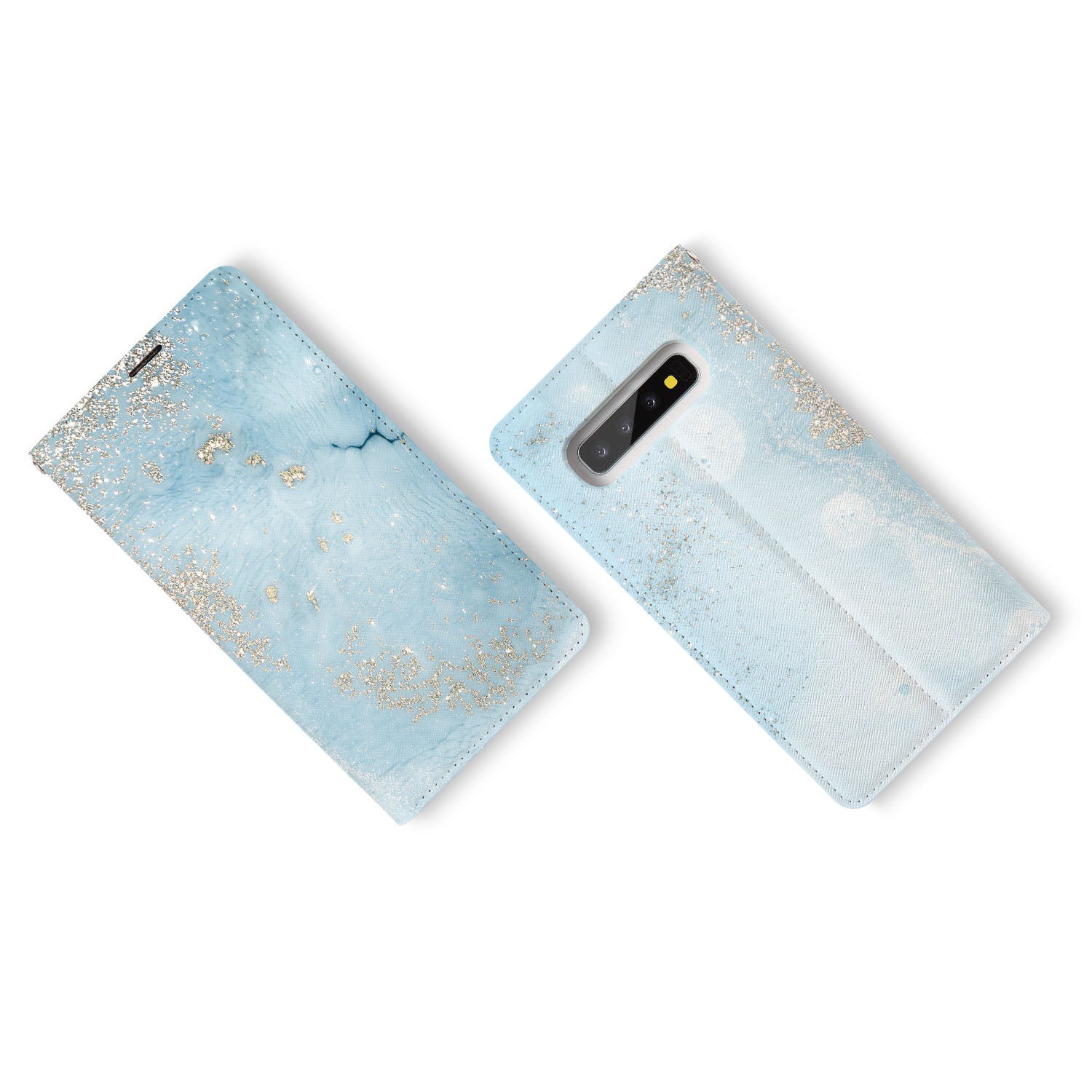 Samsung Wallet in Marble Gold - Slim RFID Blocking Card Holder for Credit Cards & IDs | Perfect for Travel, Business, and Everyday Use