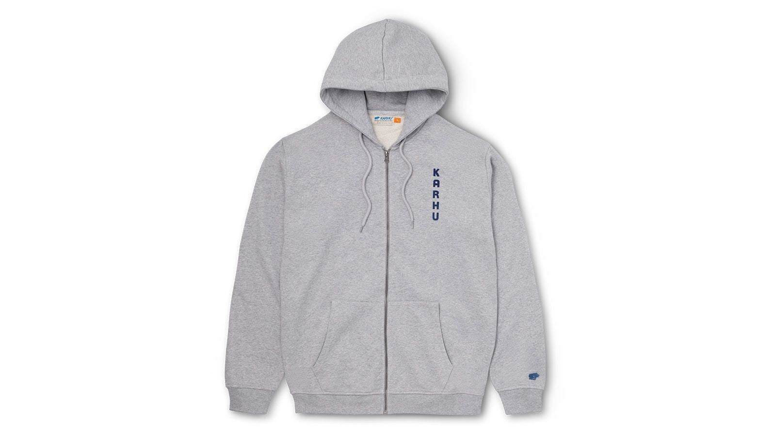 Men's Full Zip Hoodie Sweatshirt - Heather Grey & True Navy Colors - Comfortable Casual Wear for Gym, Running, and Outdoor Activities